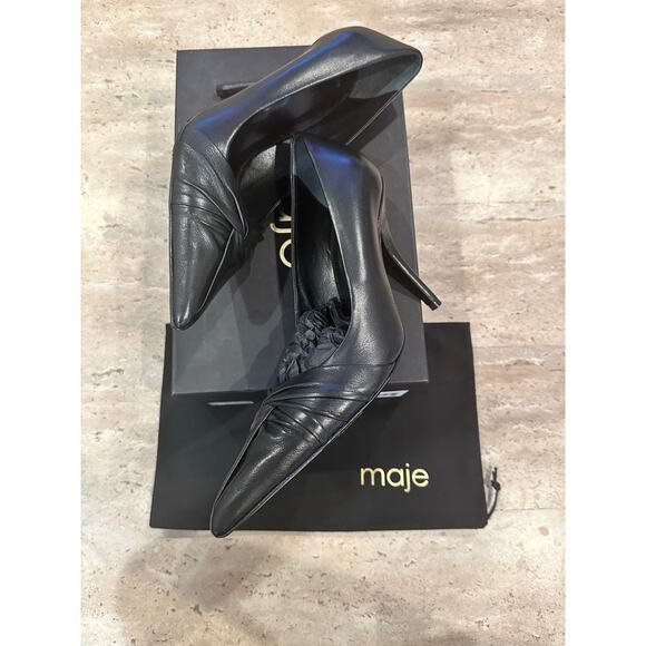 NEW Maje Fabulous Leather Pumps Black size 40 - Picture 7 of 10